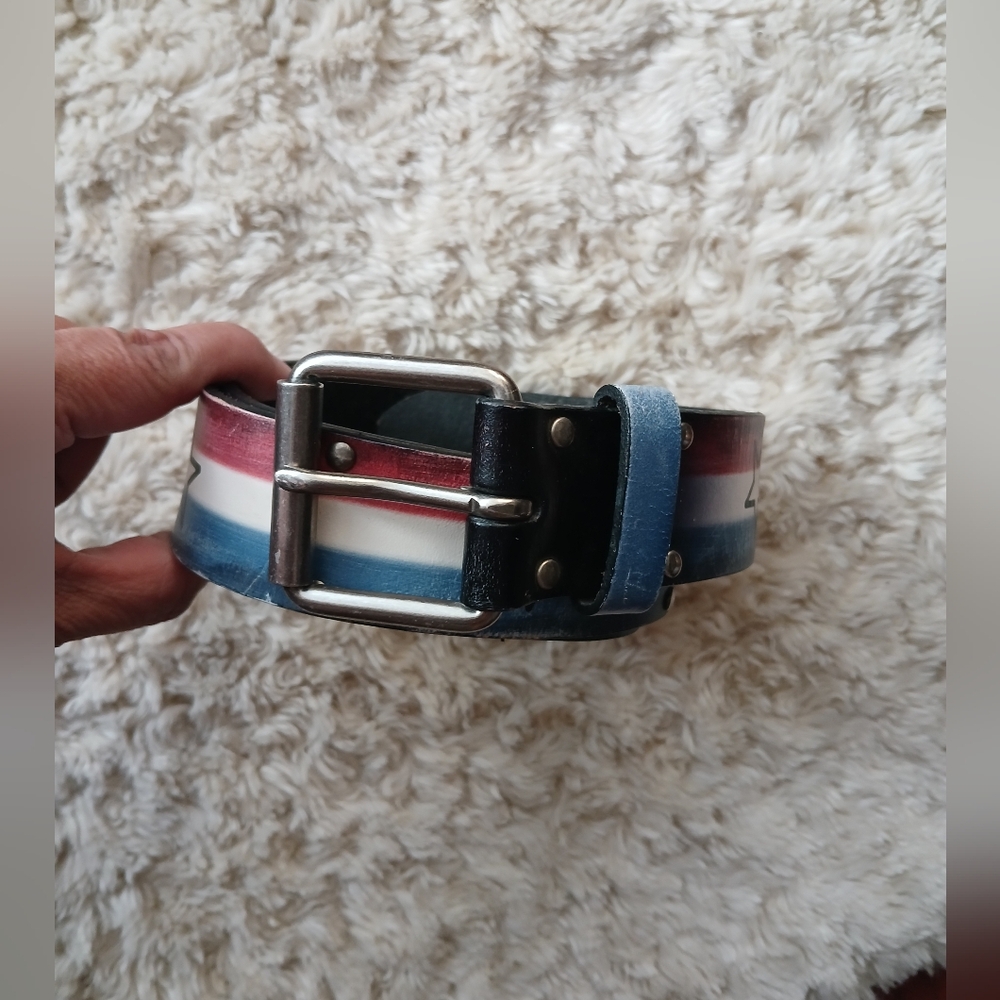 💎 FOSSIL Stylish Multicolor Patriotic Men's Belt
